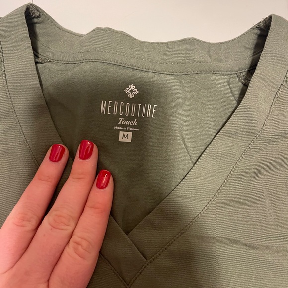 Med Couture Olive Green Scrub Set - Picture 2 of 4